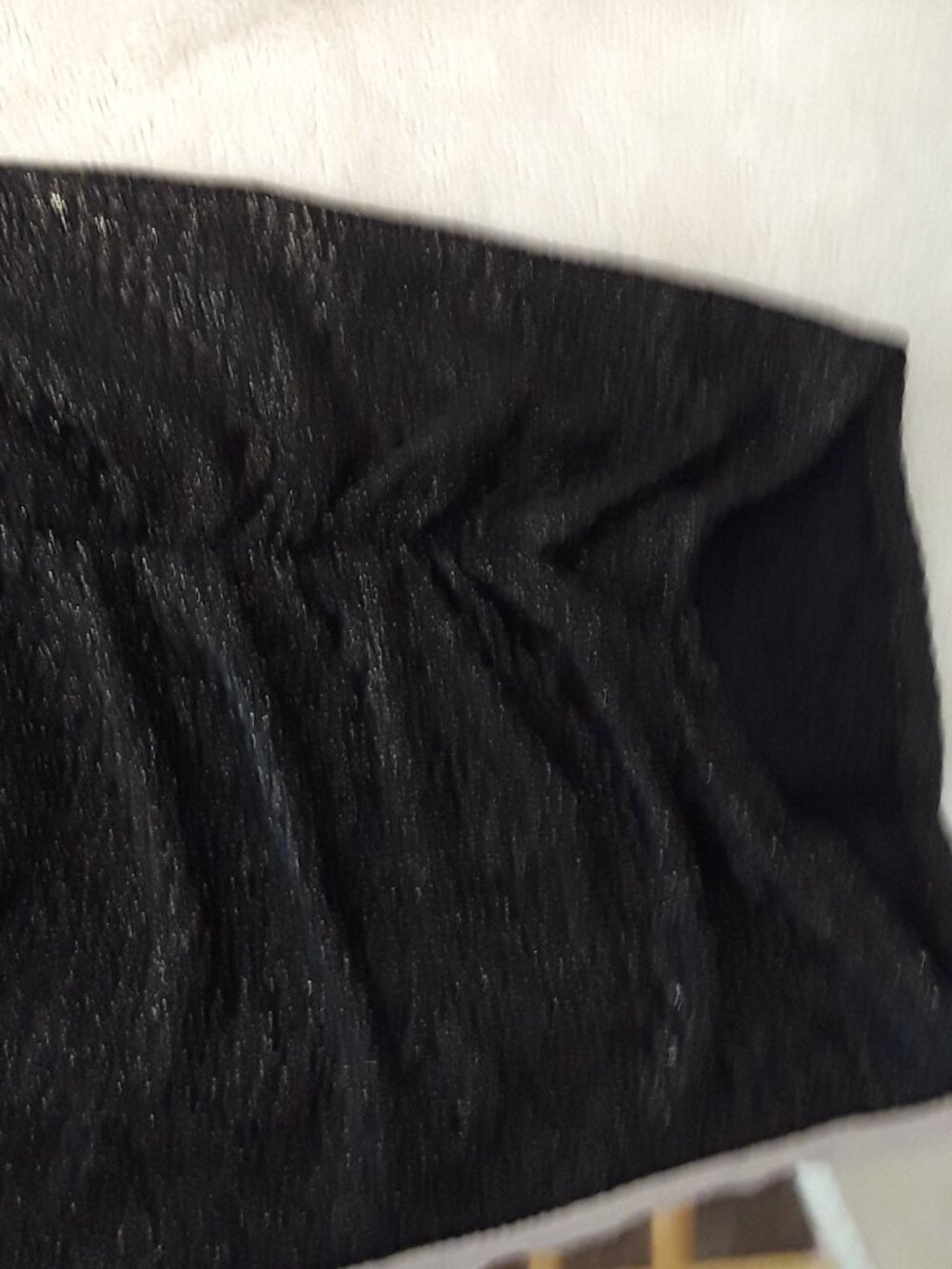 Vintage 90s Catherines 5X 34-36W Black Gold Shimmer SemiSheer Open Jacket Topper - Picture 5 of 10